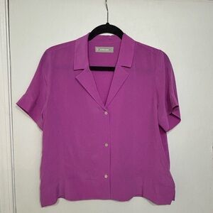 Everlane Silk Button Top